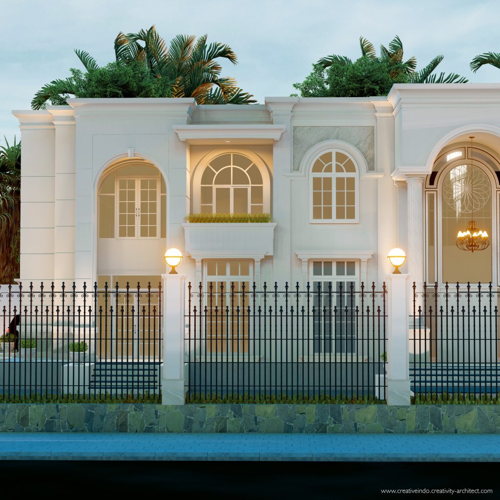 Jasa desain gambar arsitek rumah mewah modern klasik dari Creative Indo Arsitek.