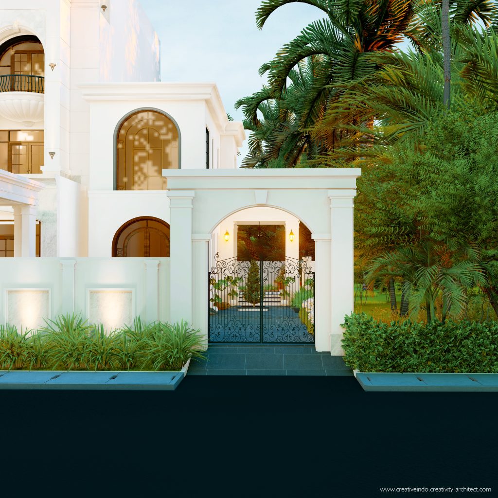 Jasa desain gambar arsitek rumah mewah modern klasik dari Creative Indo Arsitek.
