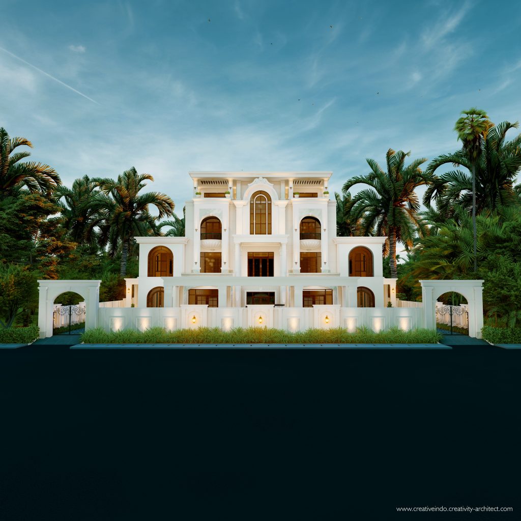 Jasa desain gambar arsitek rumah mewah modern klasik dari Creative Indo Arsitek.